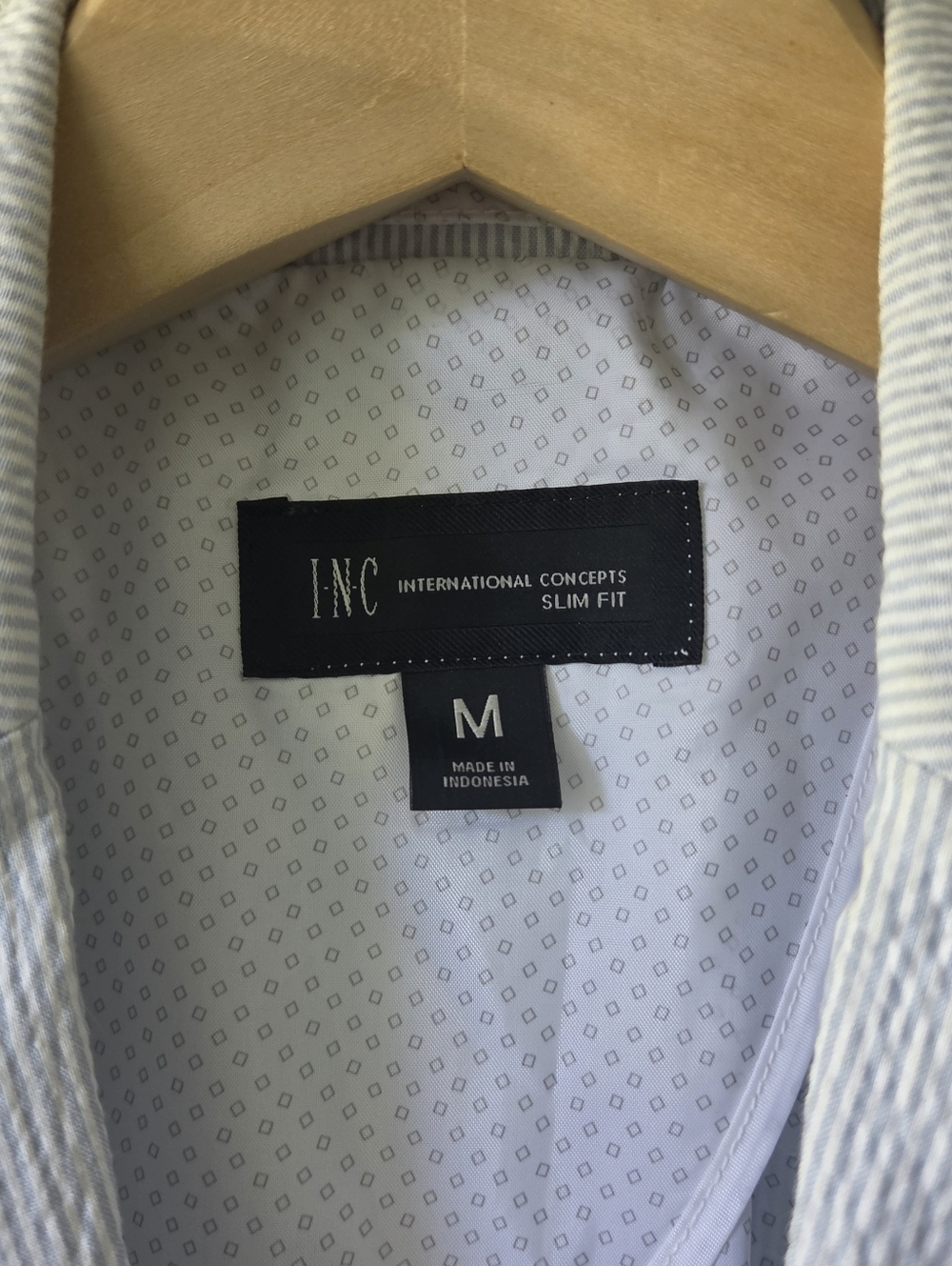 INC International Concepts Light Blue Seersucker Sport Coat - Picture 3 of 11